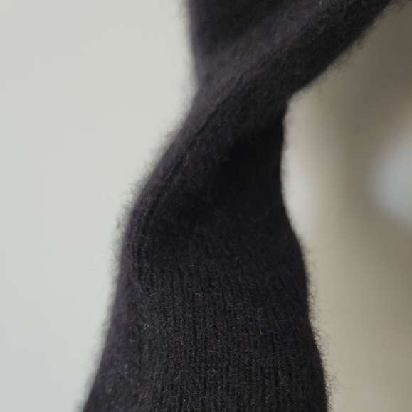 100% Cashmere Striped Grey & Black Women's Sweater Size S - Picture 8 of 10